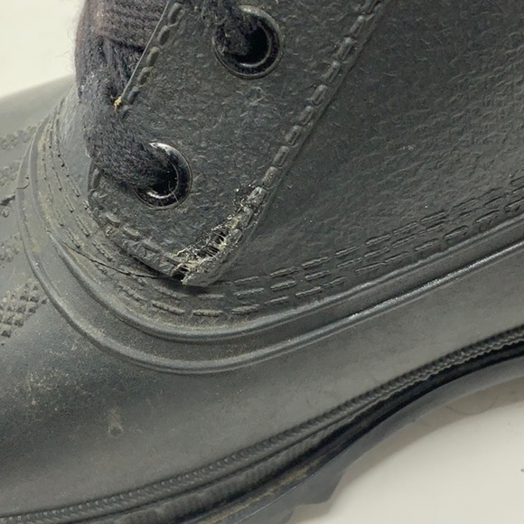 Vintage Sorel Canada Rubber Boots – Wool Lined, Black, Men's Size 7 - Picture 9 of 11